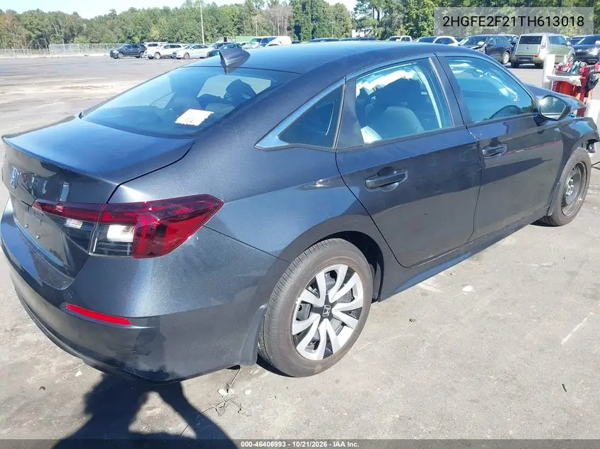 2026 HONDA CIVIC VIN 2HGFE2F21TH613018 — фото 4
