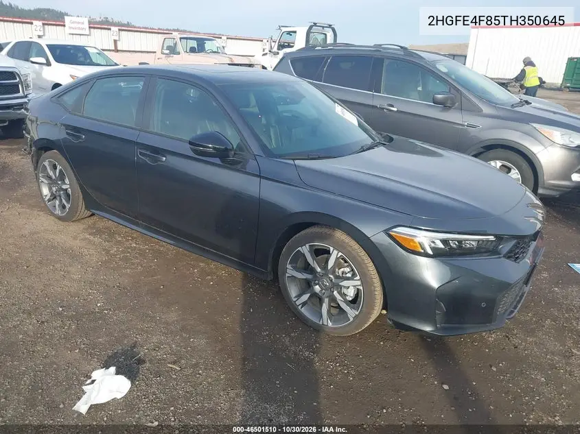 HONDA CIVIC 2026, VIN 2HGFE4F85TH350645