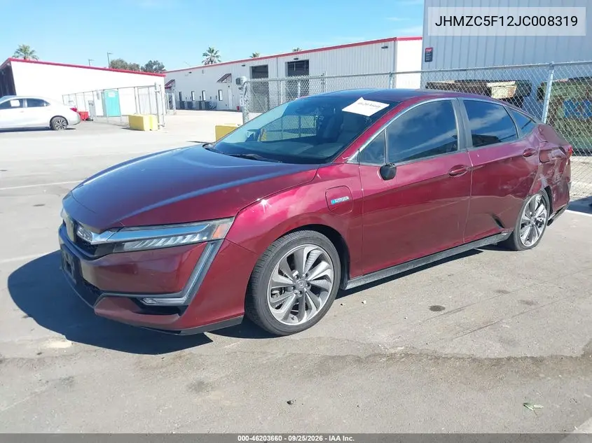 2018 HONDA CLARITY VIN JHMZC5F12JC008319 — фото 2