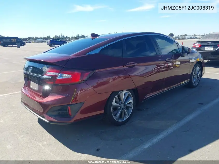 2018 HONDA CLARITY VIN JHMZC5F12JC008319 — фото 4