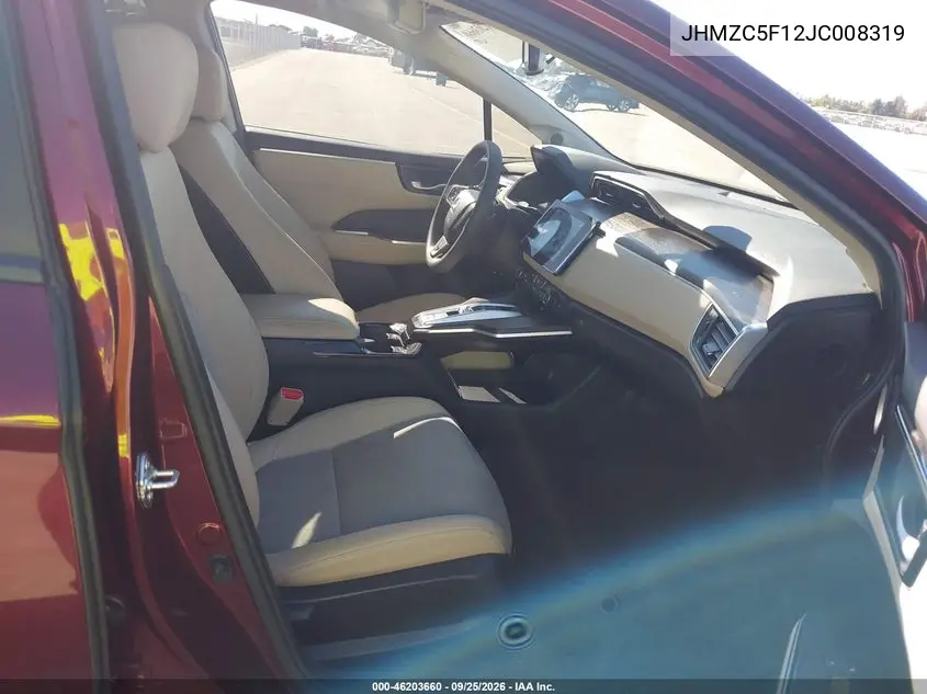 2018 HONDA CLARITY VIN JHMZC5F12JC008319 — фото 5