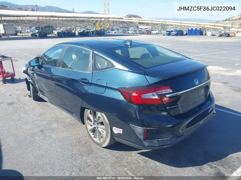 2018 HONDA CLARITY VIN JHMZC5F36JC022094 — фото 3