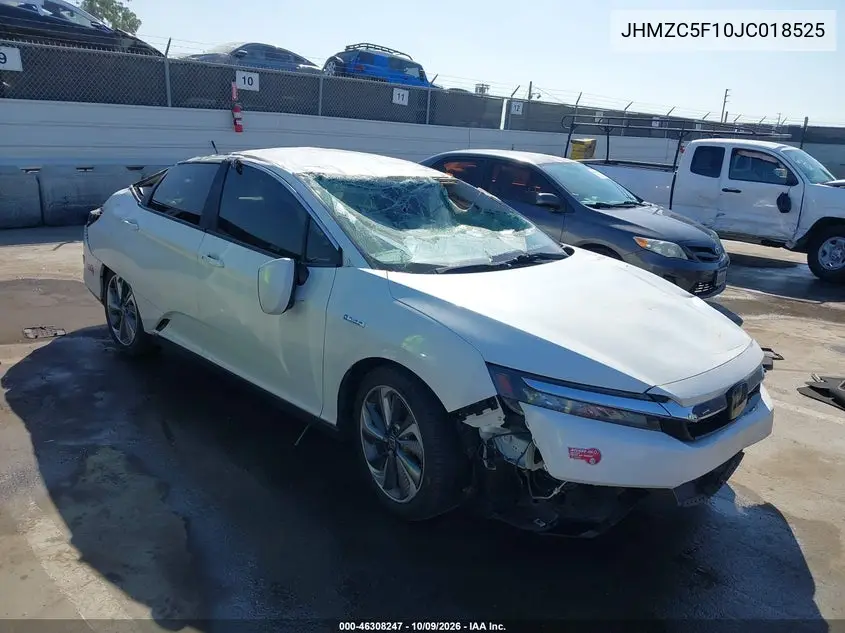 HONDA CLARITY 2018, VIN JHMZC5F10JC018525