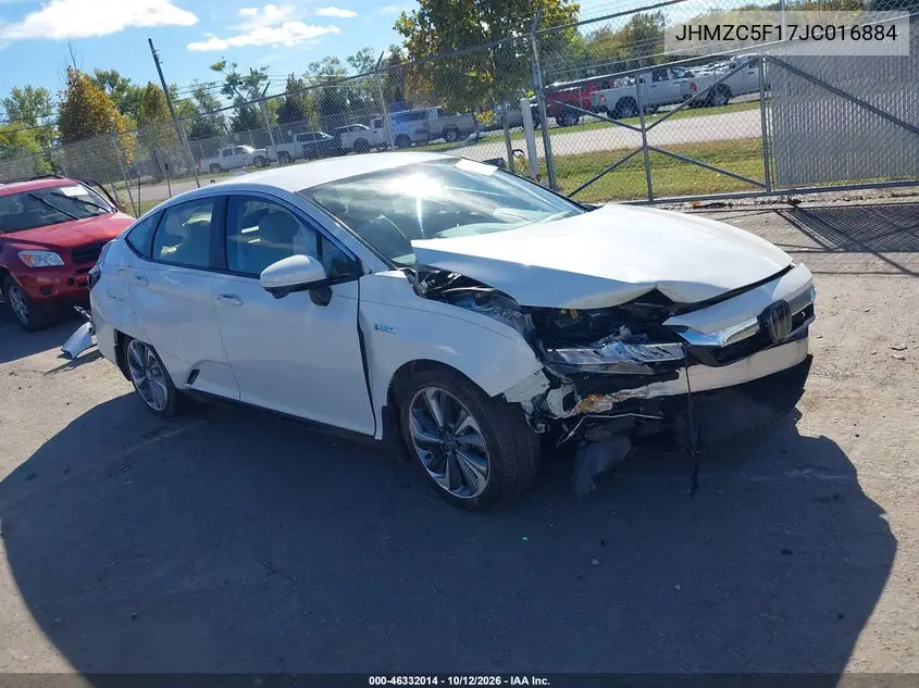 HONDA CLARITY 2018, VIN JHMZC5F17JC016884