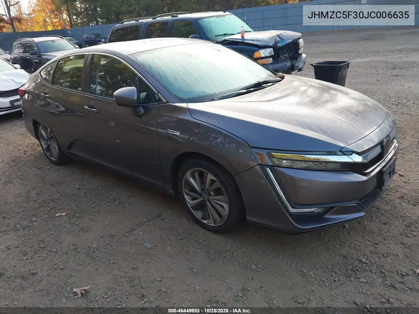HONDA CLARITY 2018, VIN JHMZC5F30JC006635