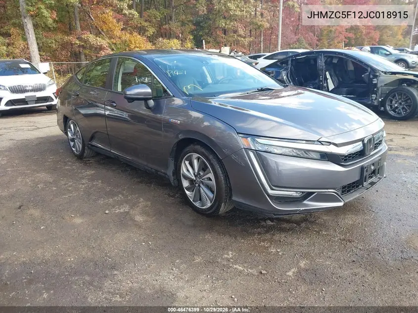 HONDA CLARITY 2018, VIN JHMZC5F12JC018915
