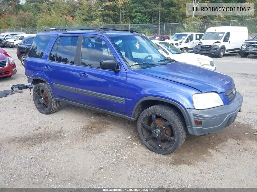 HONDA CR-V 2000, VIN JHLRD1860YC018067