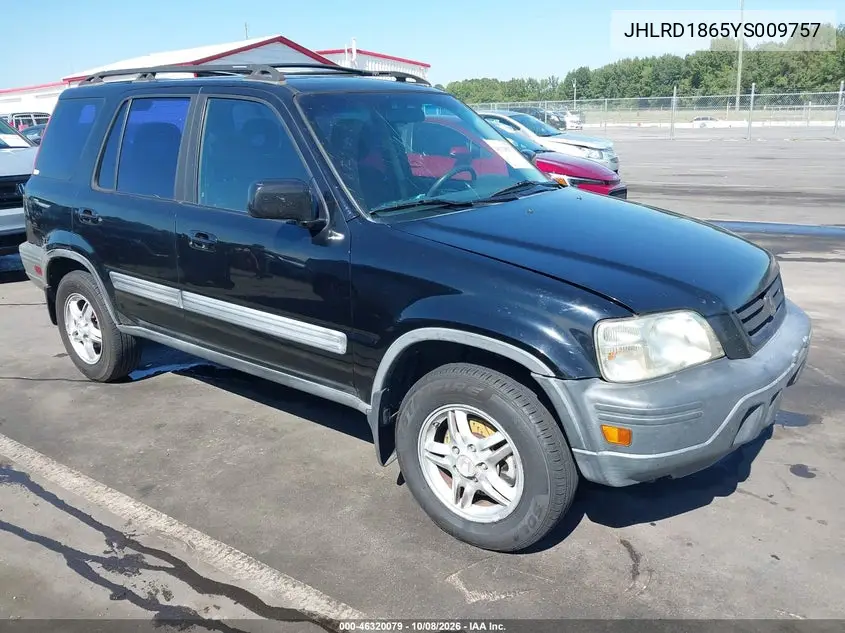 HONDA CR-V 2000, VIN JHLRD1865YS009757