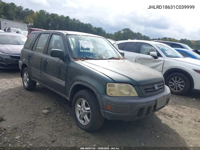 HONDA CR-V 2001, VIN JHLRD18631C039999