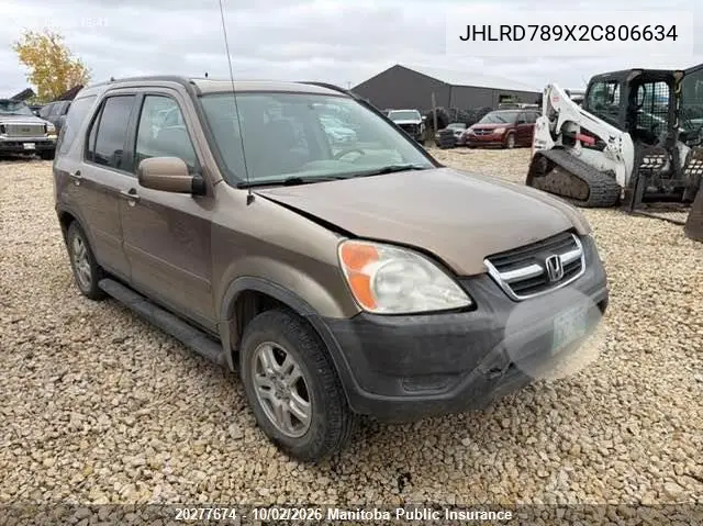 HONDA CR-V 2002, VIN JHLRD789X2C806634