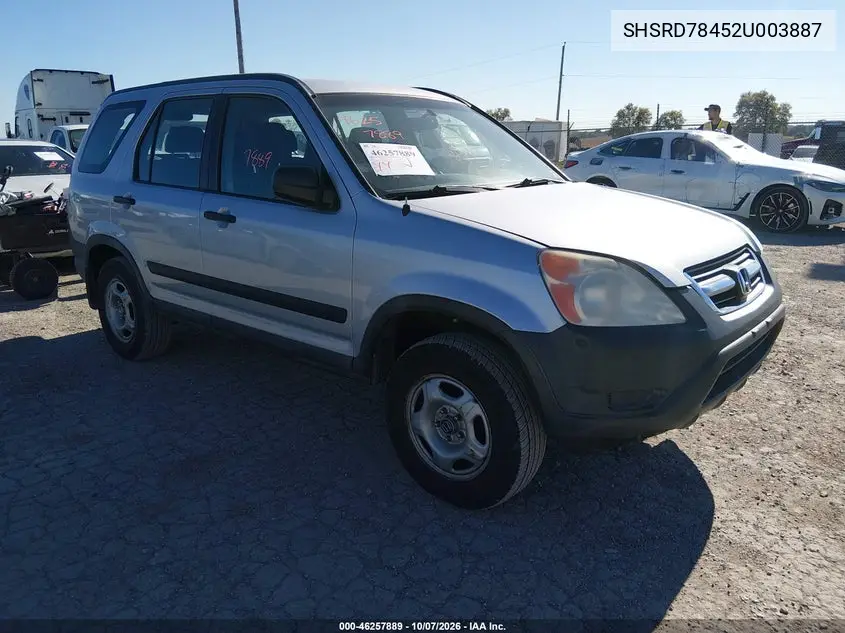 HONDA CR-V 2002, VIN SHSRD78452U003887