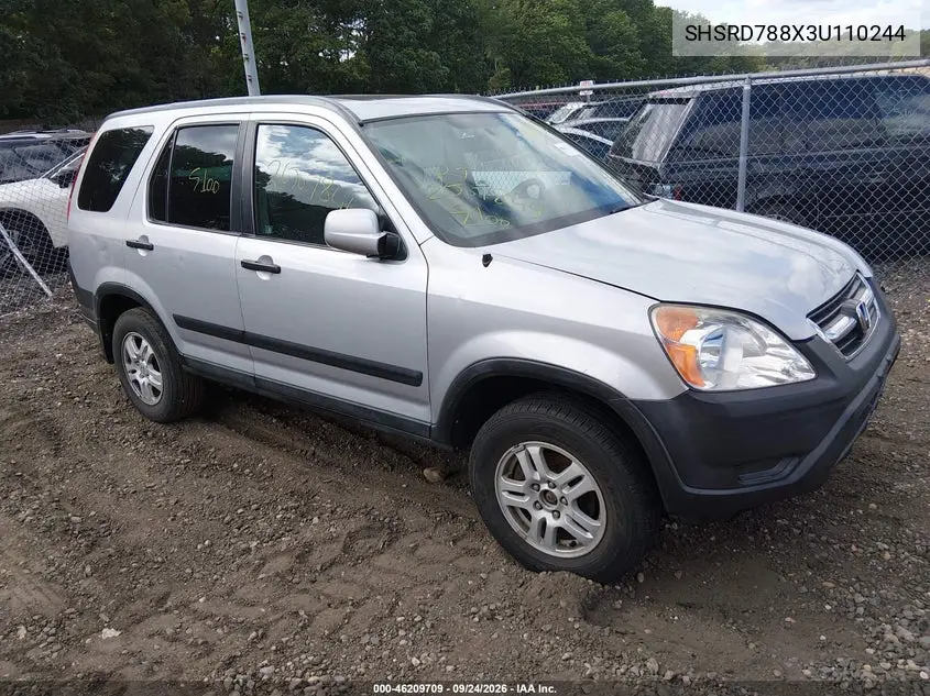 HONDA CR-V 2003, VIN SHSRD788X3U110244