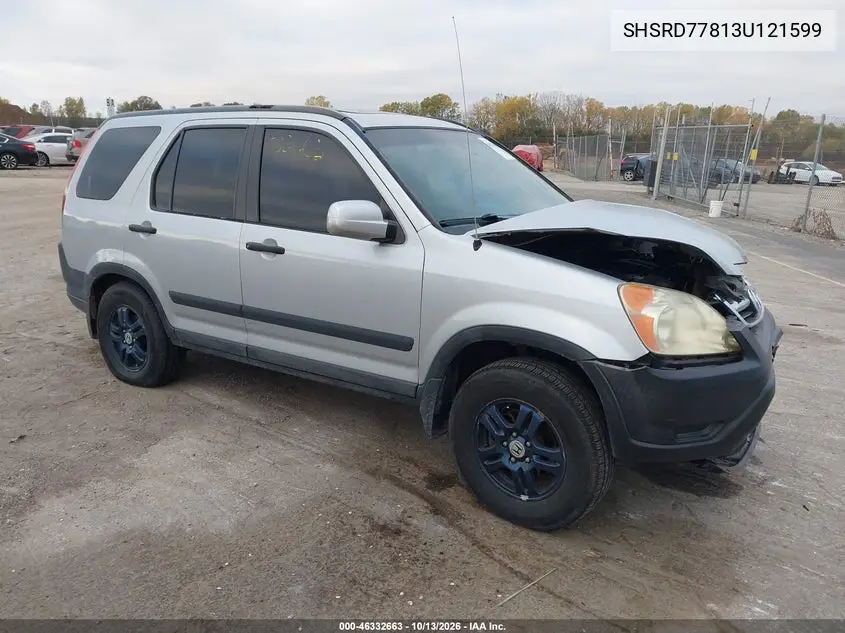 HONDA CR-V 2003, VIN SHSRD77813U121599