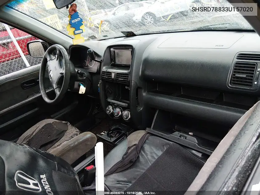 HONDA CR-V 2003, VIN SHSRD78833U157020