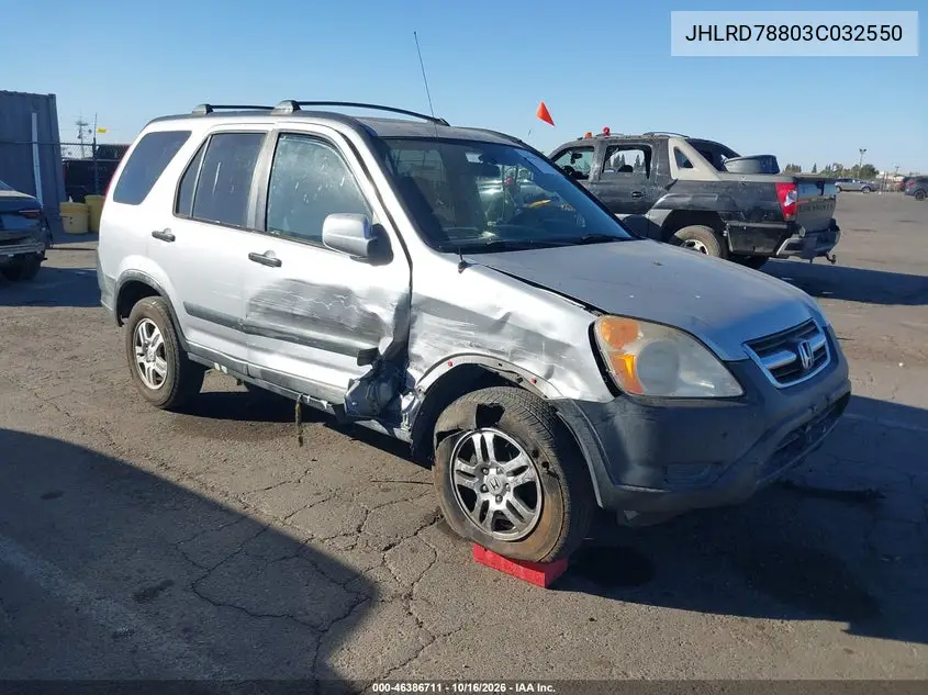 HONDA CR-V 2003, VIN JHLRD78803C032550