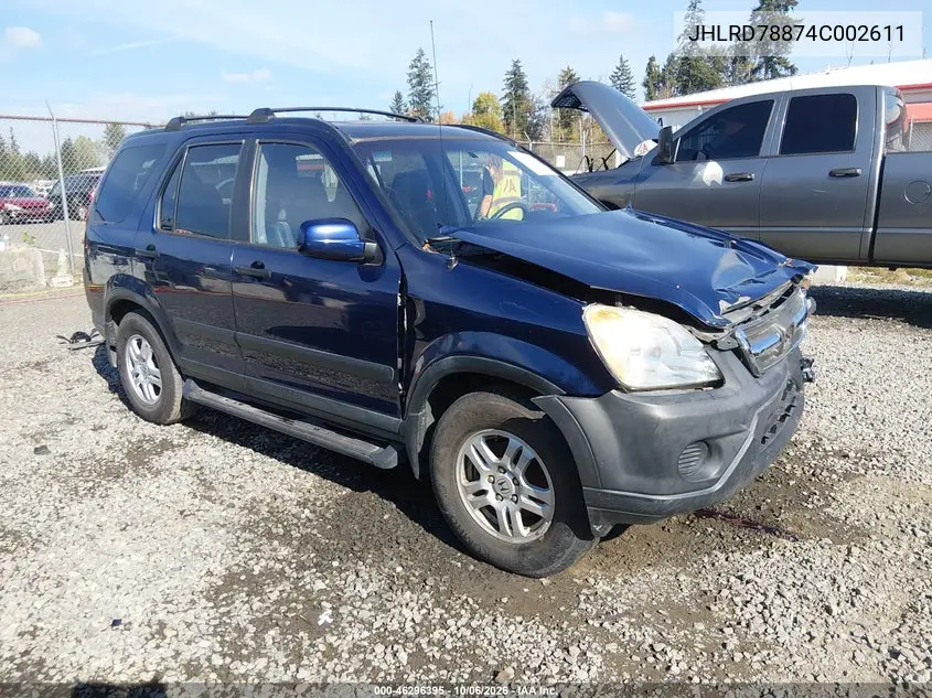 HONDA CR-V 2004, VIN JHLRD78874C002611