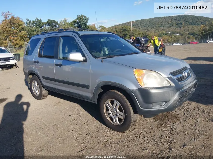 HONDA CR-V 2004, VIN JHLRD78874C010482