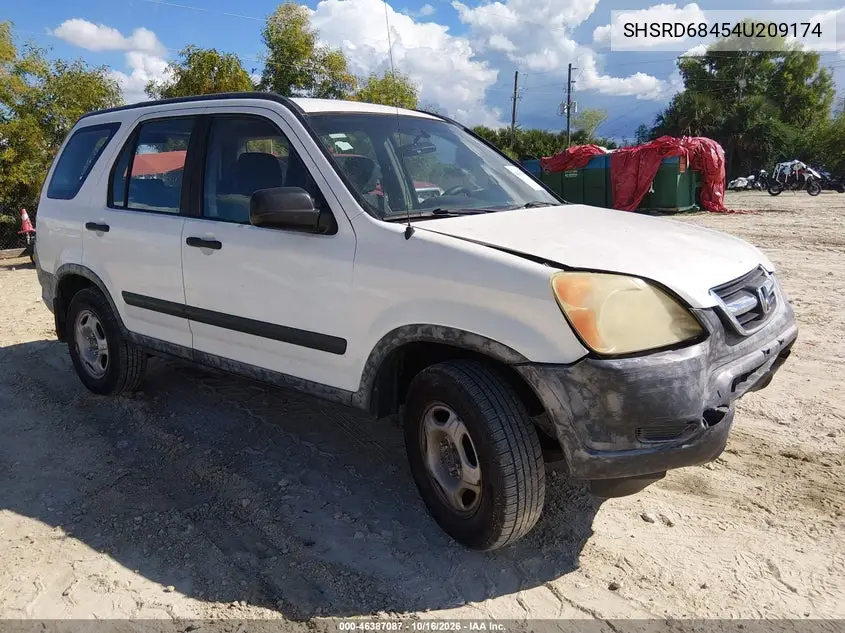 HONDA CR-V 2004, VIN SHSRD68454U209174