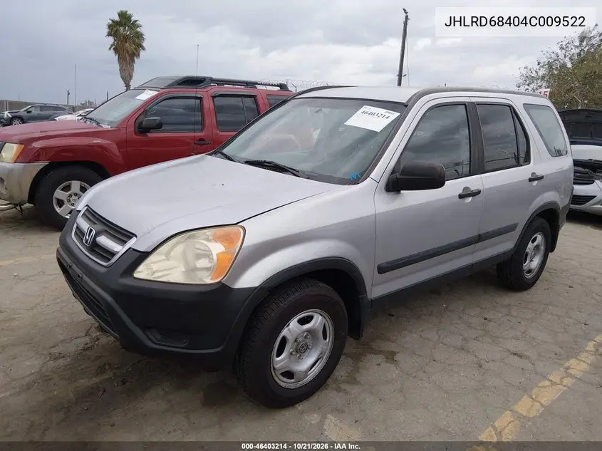 HONDA CR-V 2004, VIN JHLRD68404C009522