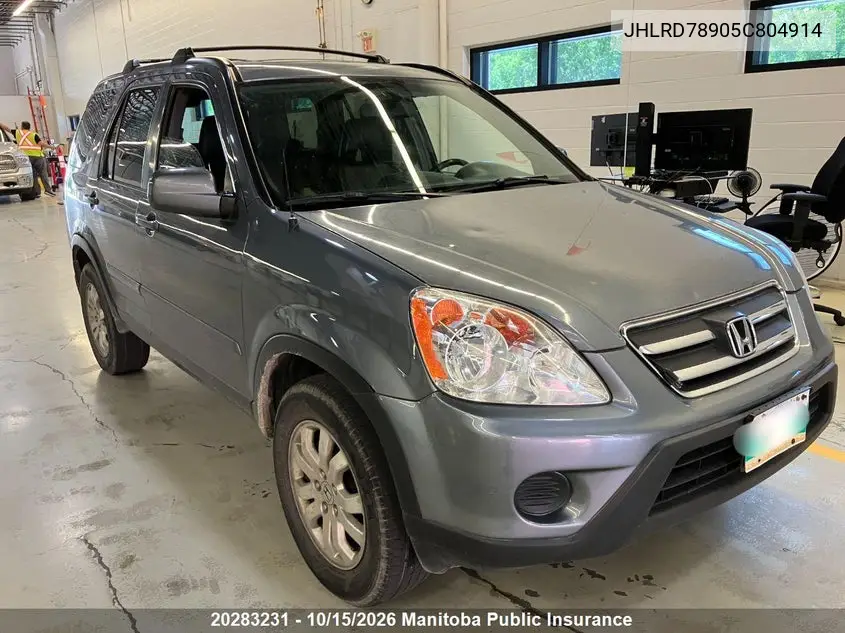 HONDA CR-V 2005, VIN JHLRD78905C804914