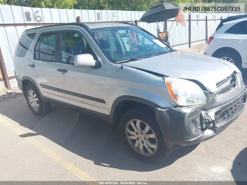 HONDA CR-V 2005, VIN JHLRD78875C057335
