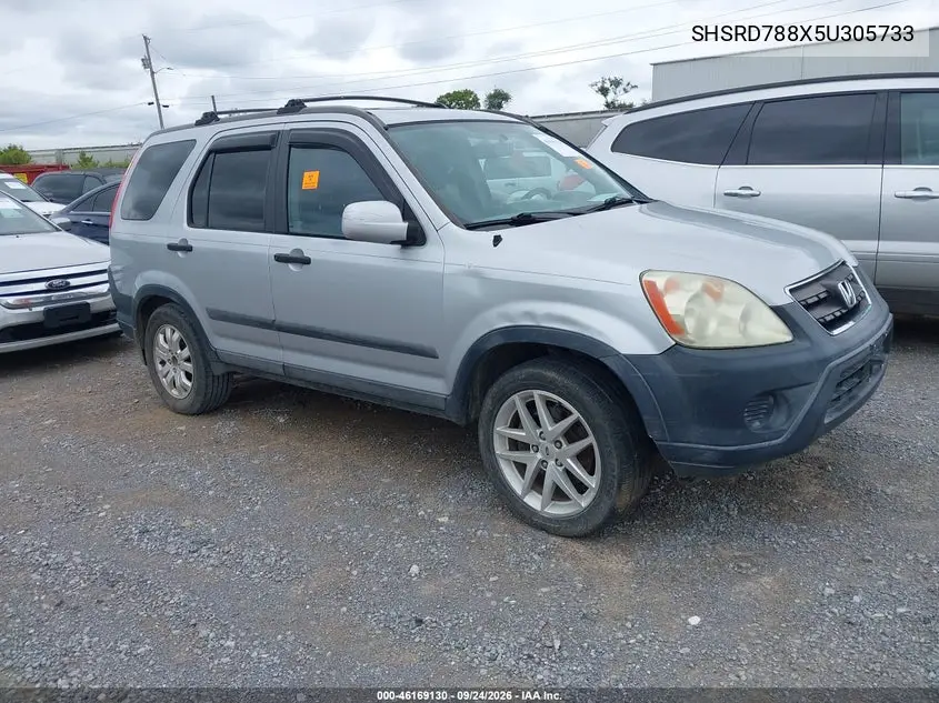 HONDA CR-V 2005, VIN SHSRD788X5U305733
