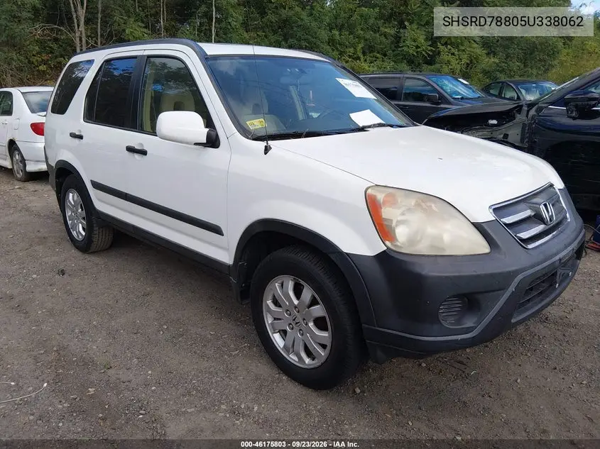 HONDA CR-V 2005, VIN SHSRD78805U338062