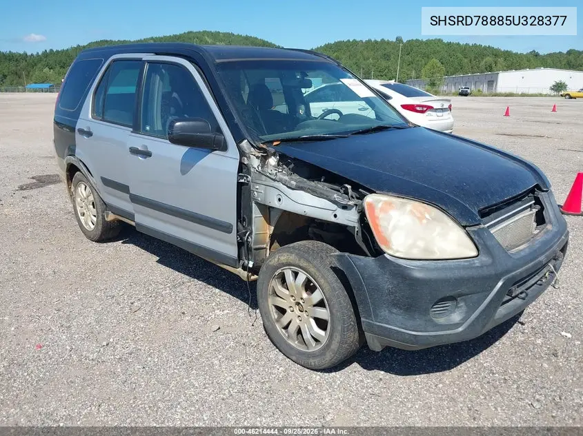 HONDA CR-V 2005, VIN SHSRD78885U328377