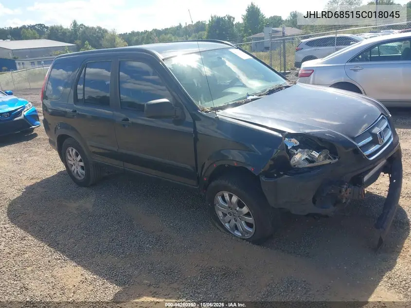 HONDA CR-V 2005, VIN JHLRD68515C018045