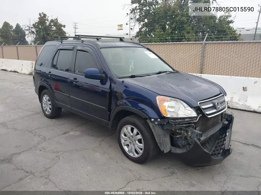 HONDA CR-V 2005, VIN JHLRD78805C015590