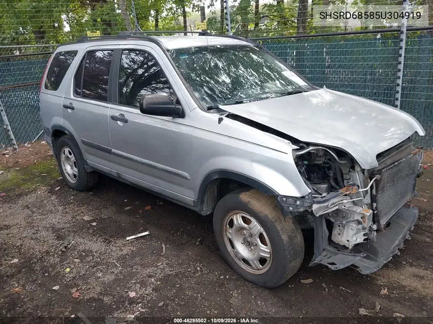 HONDA CR-V 2005, VIN SHSRD68585U304919