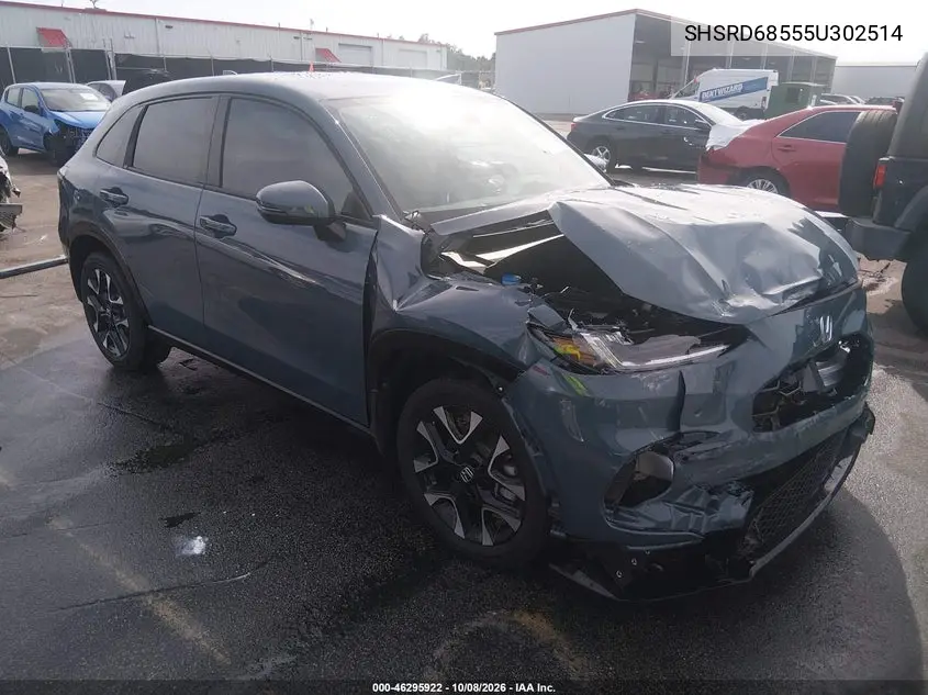 HONDA CR-V 2005, VIN SHSRD68555U302514