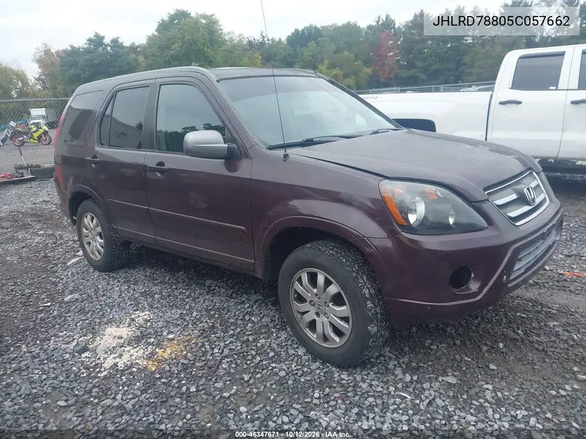 HONDA CR-V 2005, VIN JHLRD78805C057662