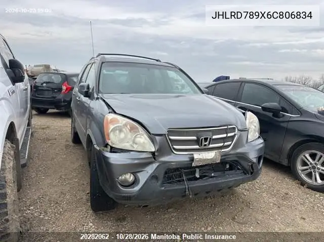 HONDA CR-V 2006, VIN JHLRD789X6C806834