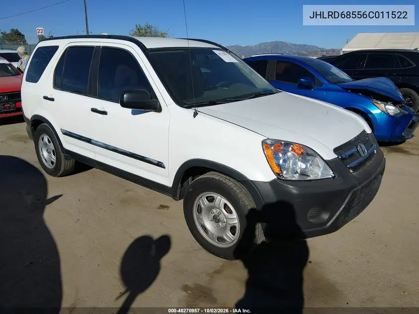 HONDA CR-V 2006, VIN JHLRD68556C011522