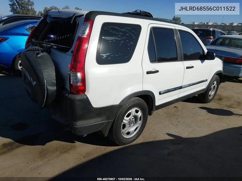2006 HONDA CR-V VIN JHLRD68556C011522 — фото 4
