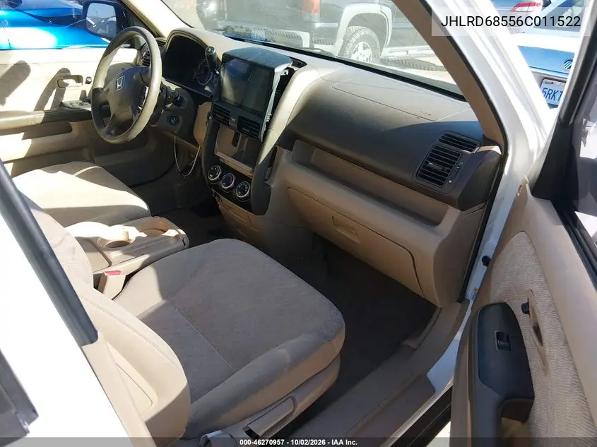 2006 HONDA CR-V VIN JHLRD68556C011522 — фото 5