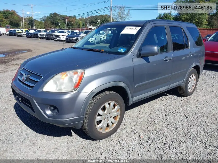 2006 HONDA CR-V VIN SHSRD78956U446185 — фото 2
