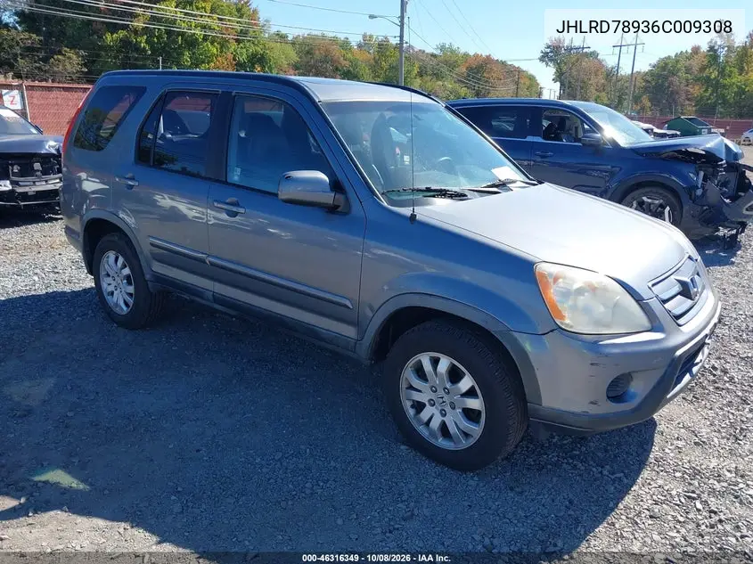 HONDA CR-V 2006, VIN JHLRD78936C009308