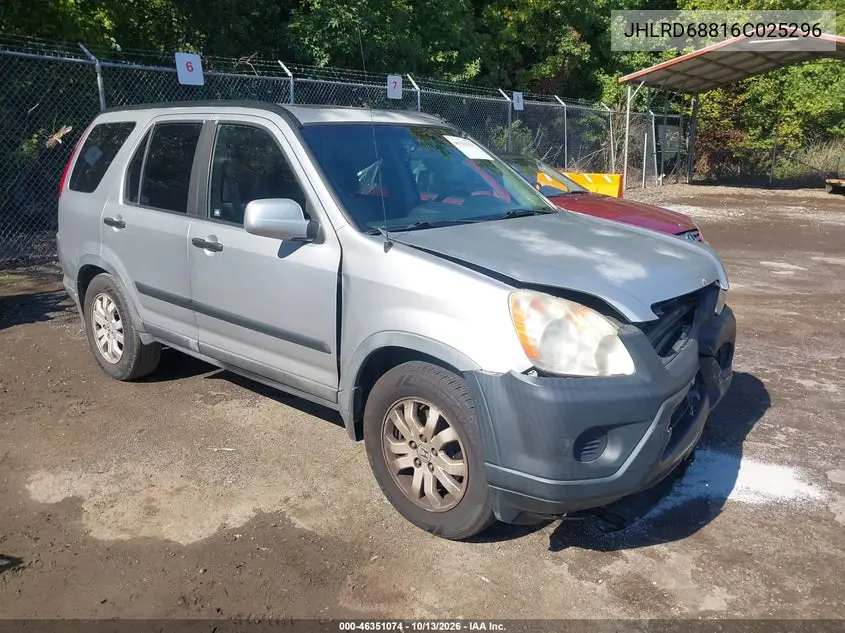 HONDA CR-V 2006, VIN JHLRD68816C025296
