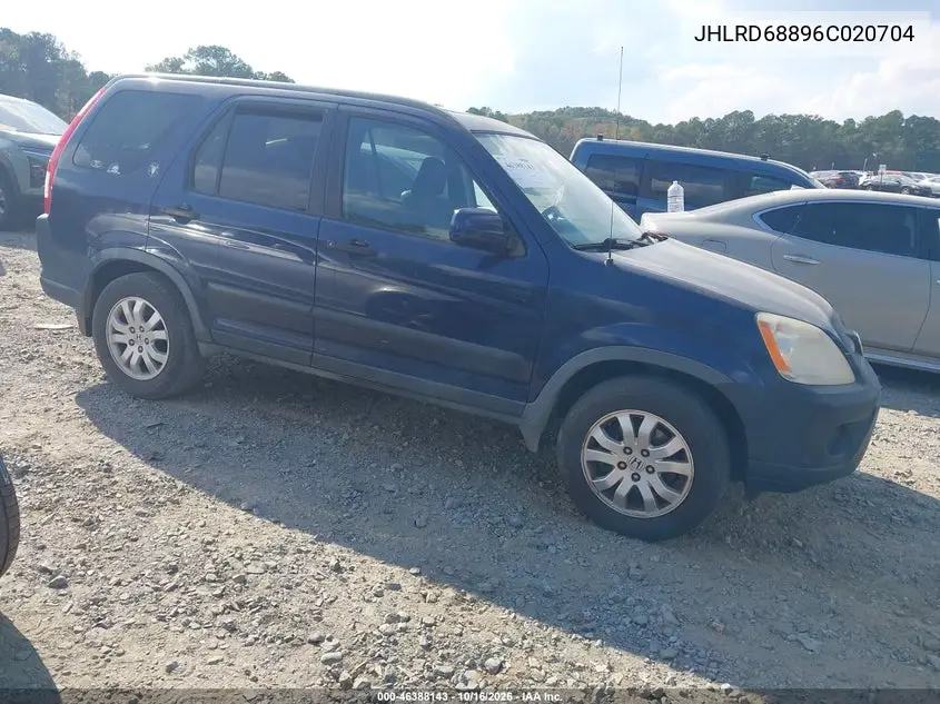 HONDA CR-V 2006, VIN JHLRD68896C020704
