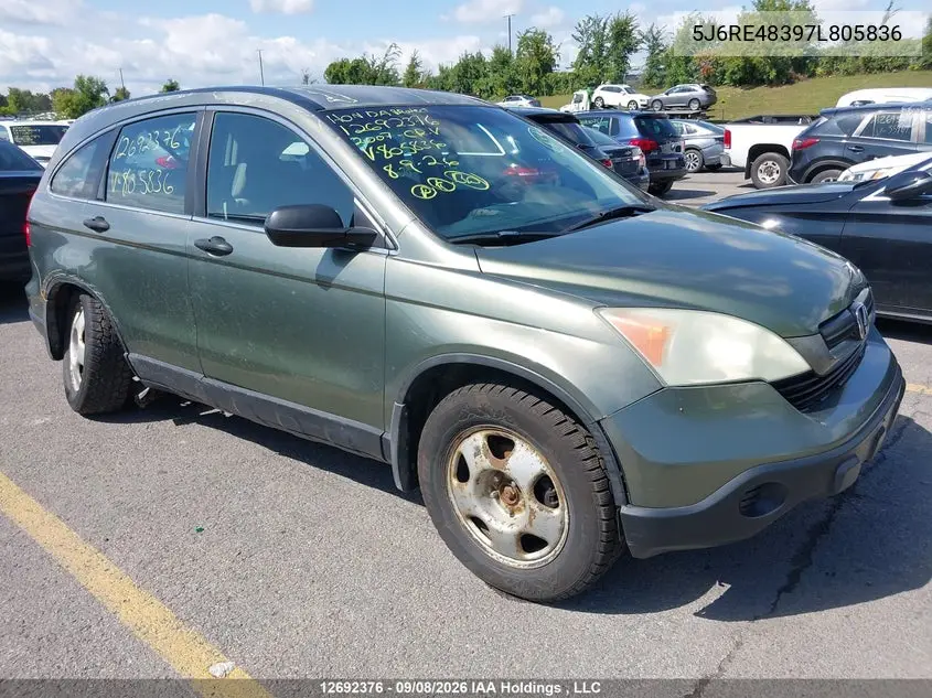 HONDA CR-V 2007, VIN 5J6RE48397L805836