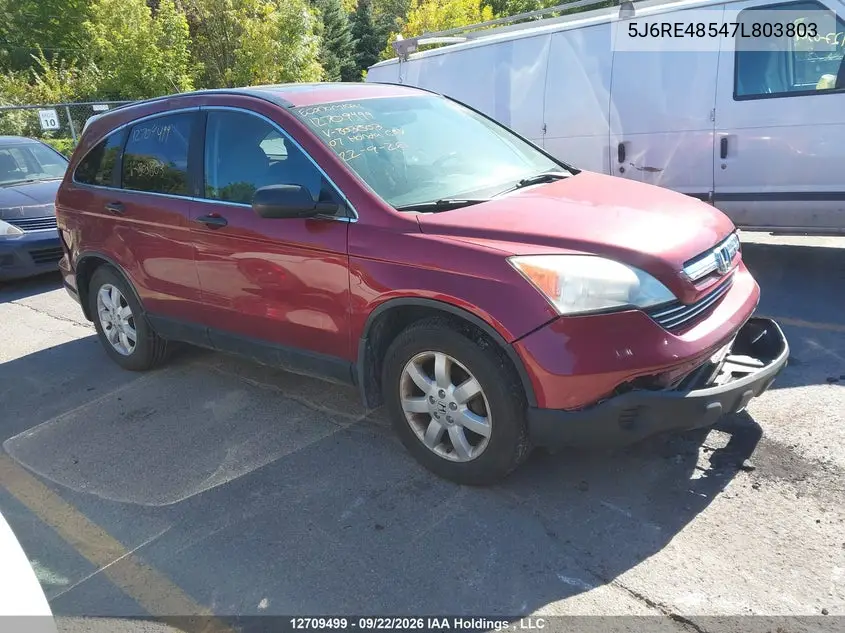 HONDA CR-V 2007, VIN 5J6RE48547L803803