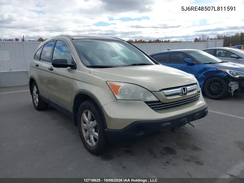 HONDA CR-V 2007, VIN 5J6RE48507L811591