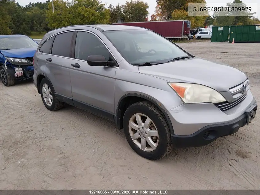 HONDA CR-V 2007, VIN 5J6RE48517L809929