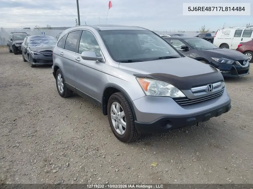 HONDA CR-V 2007, VIN 5J6RE48717L814484