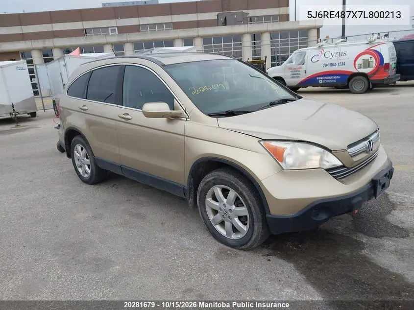 HONDA CR-V 2007, VIN 5J6RE487X7L800213