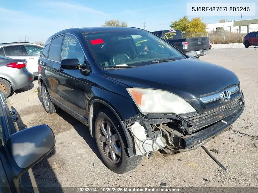 HONDA CR-V 2007, VIN 5J6RE48767L805246