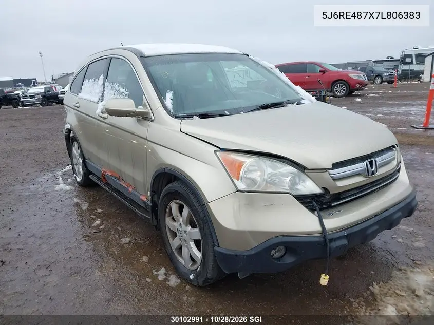 HONDA CR-V 2007, VIN 5J6RE487X7L806383