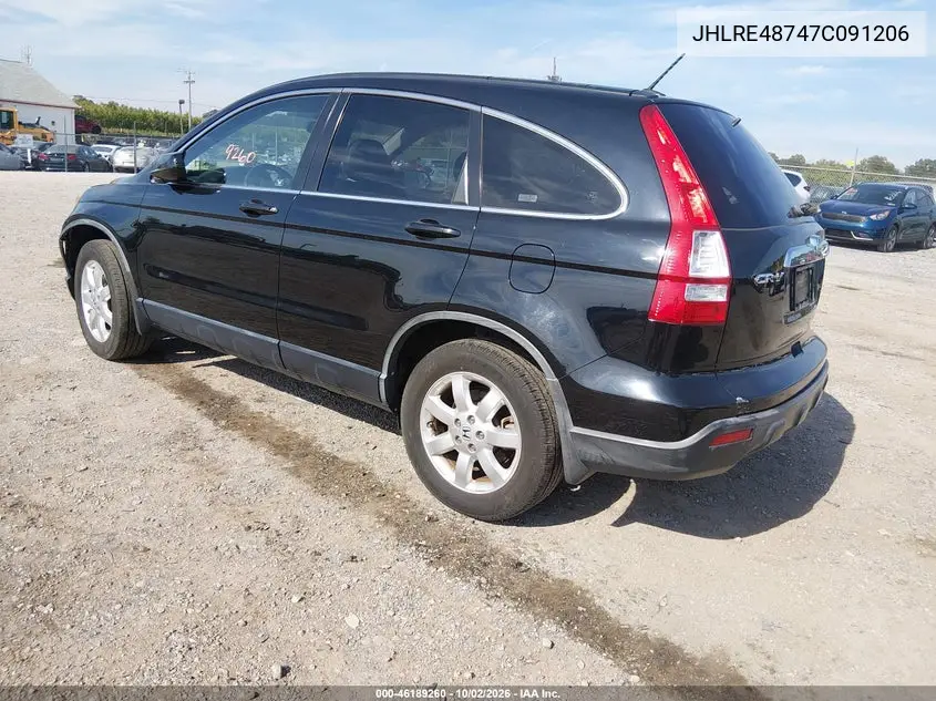2007 HONDA CR-V VIN JHLRE48747C091206 — фото 3
